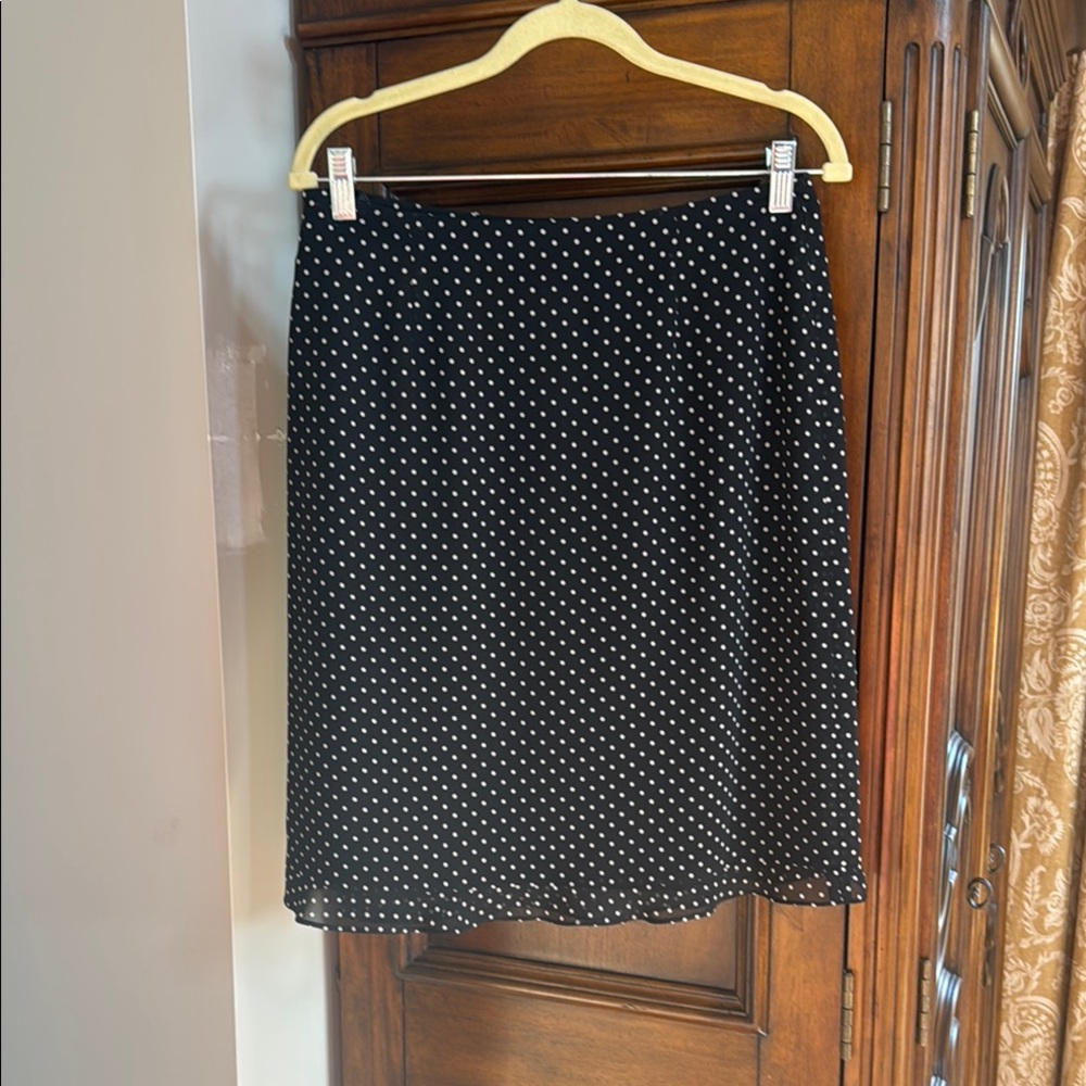 Talbots Black A-Line Knee-Length Skirt for Work